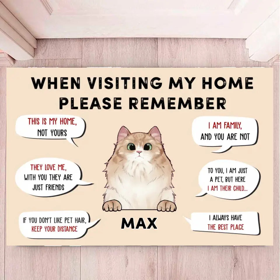 When Visiting My Home Please Remember