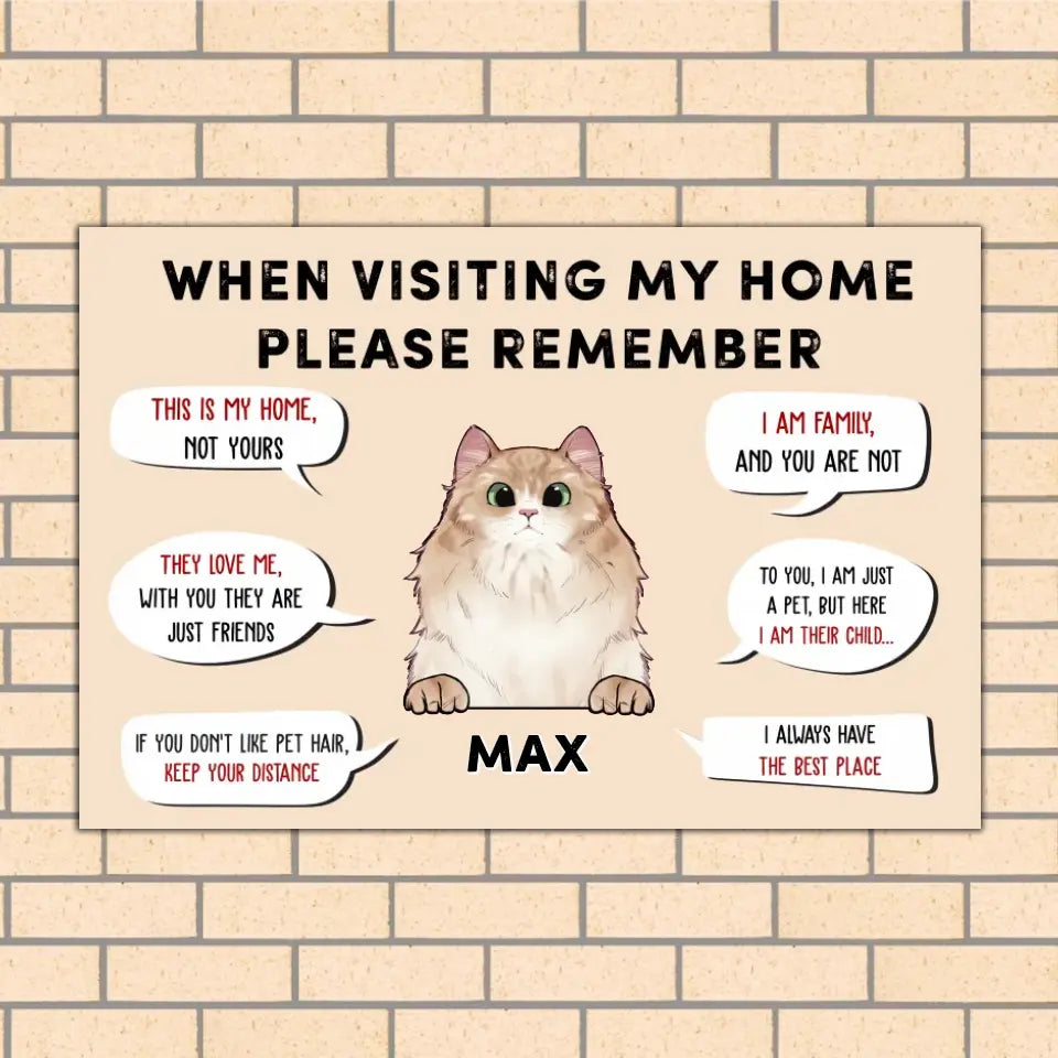 When Visiting My Home Please Remember