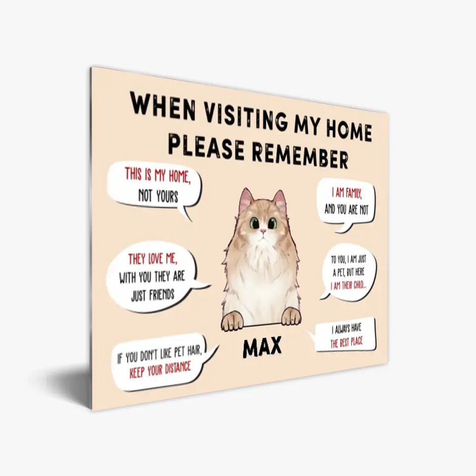 When Visiting My Home Please Remember