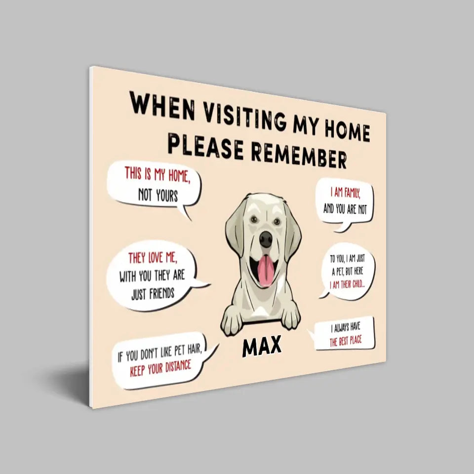 When Visiting My Home Please Remember