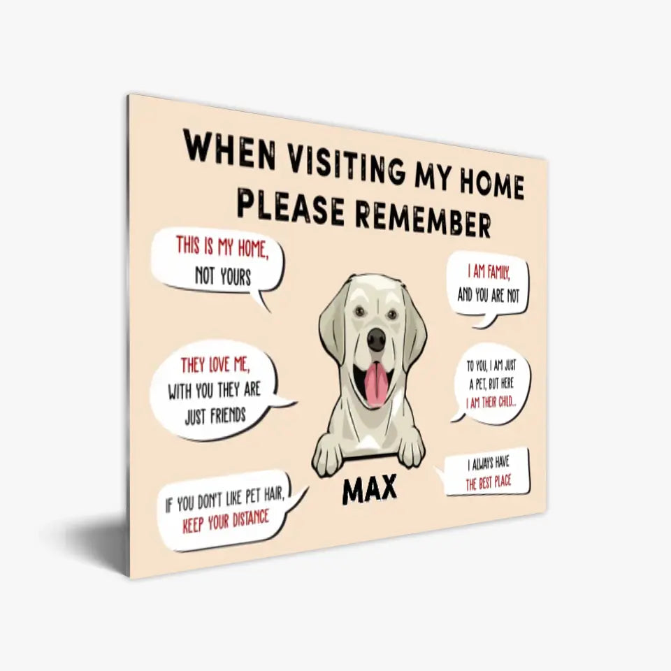 When Visiting My Home Please Remember