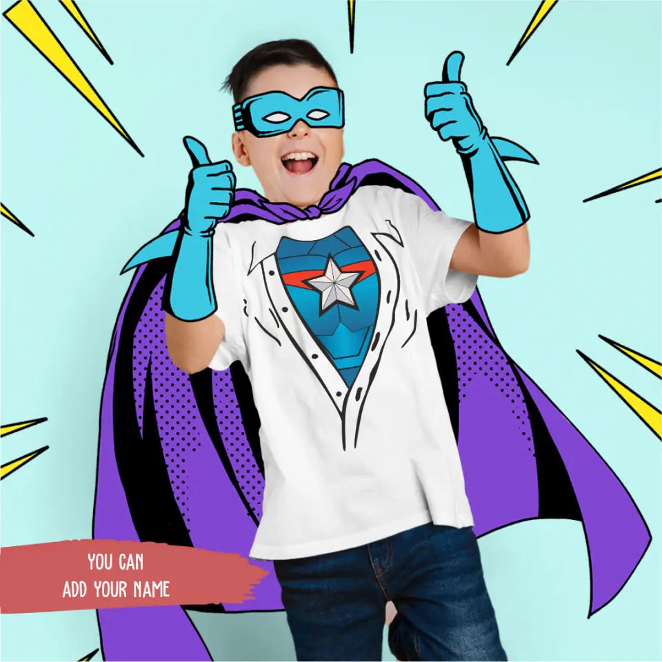 Kid's Hero With Star In Shirt