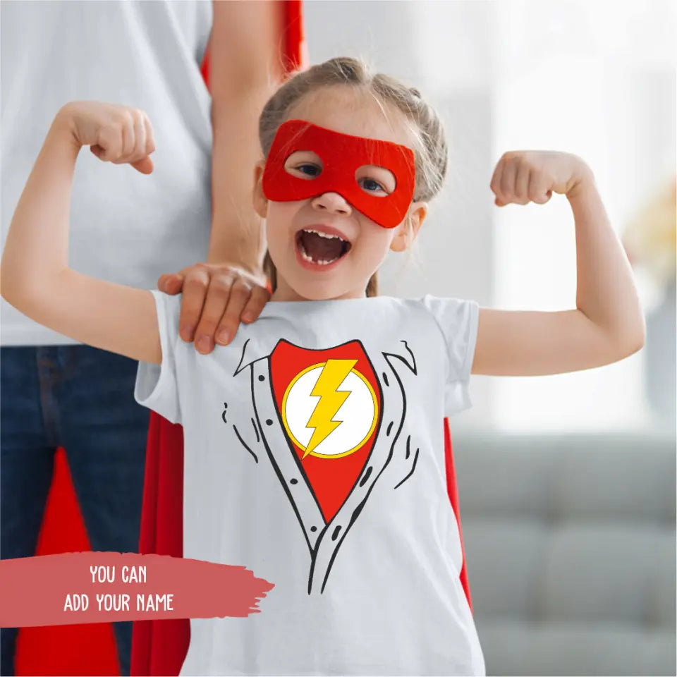 Kid's Red Hero In Shirt