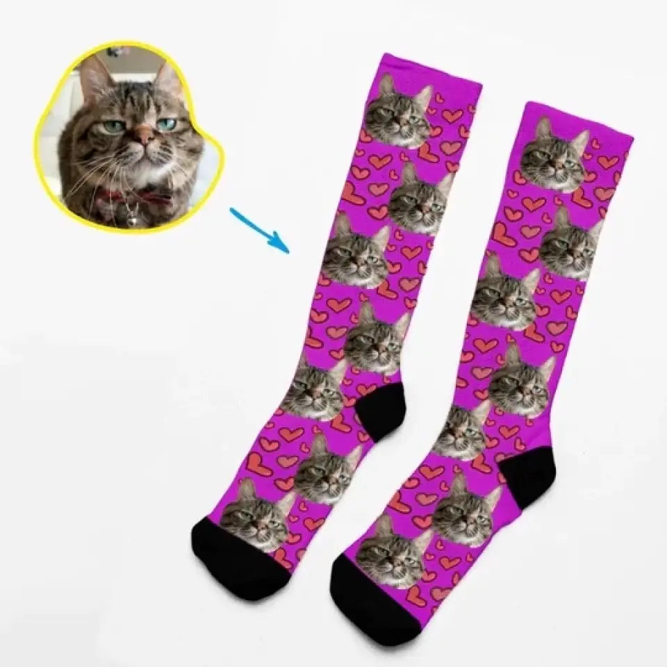 Warm Patterns - Socks With Your Photo