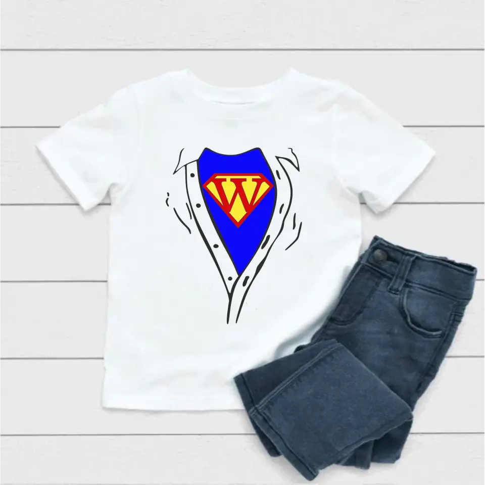 Kid's Blue Hero In Shirt