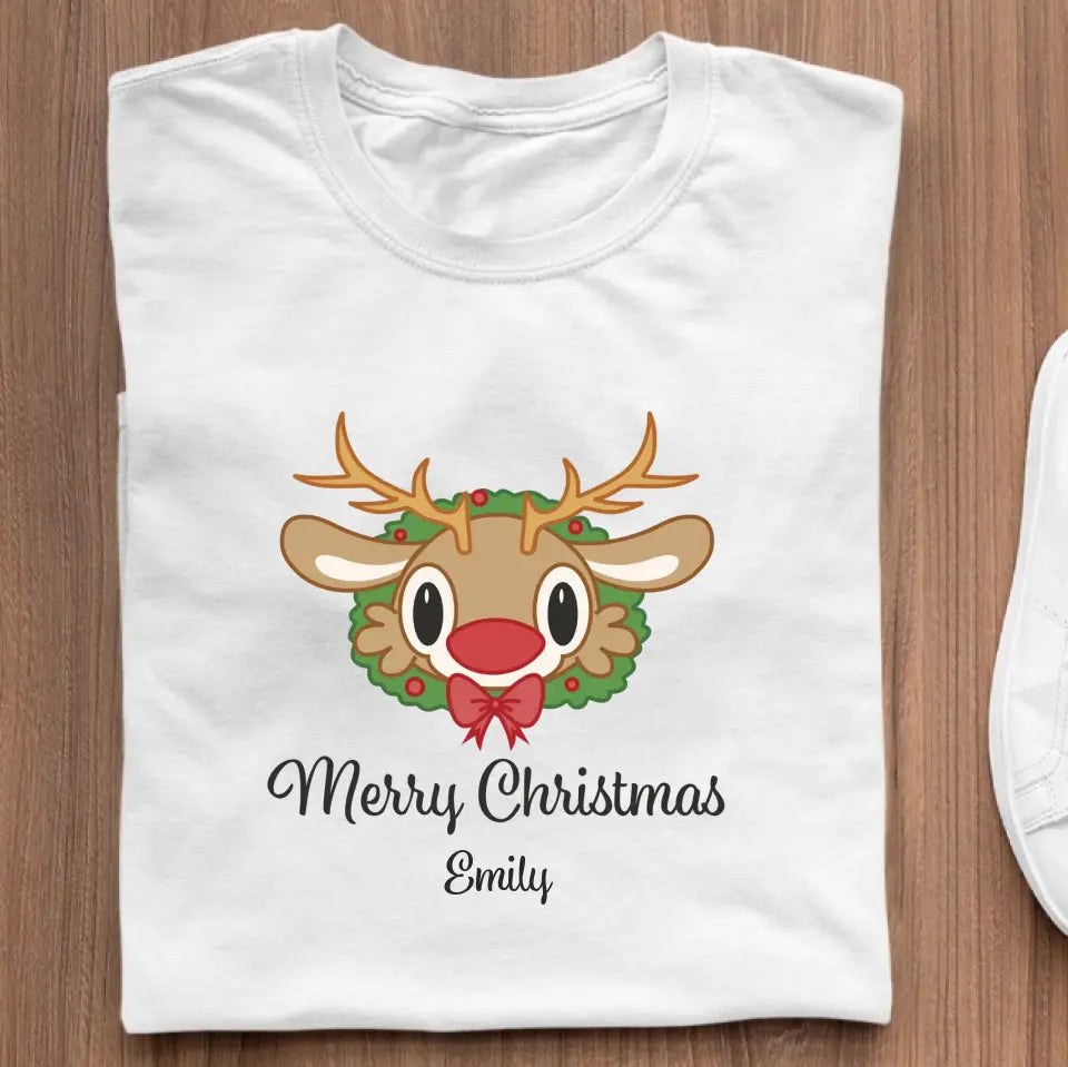 Kid's Merry Christmas with Deer