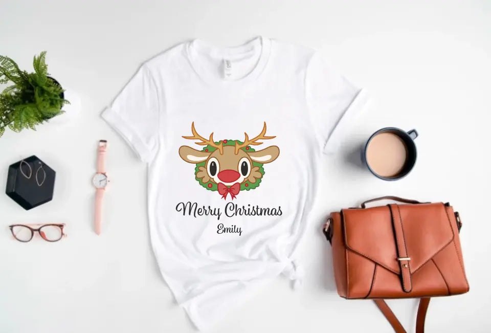 Kid's Merry Christmas with Deer