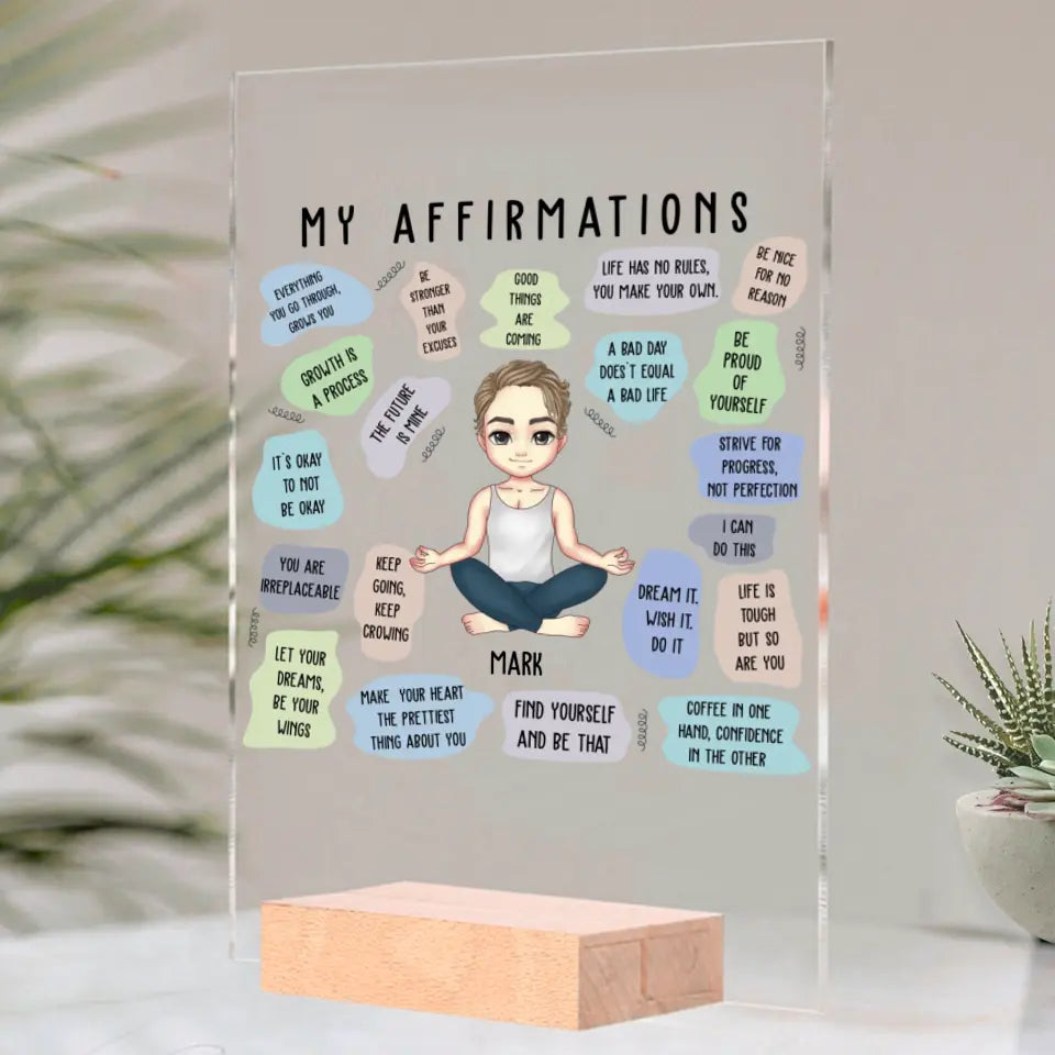 Acrylic glass - My Affirmations