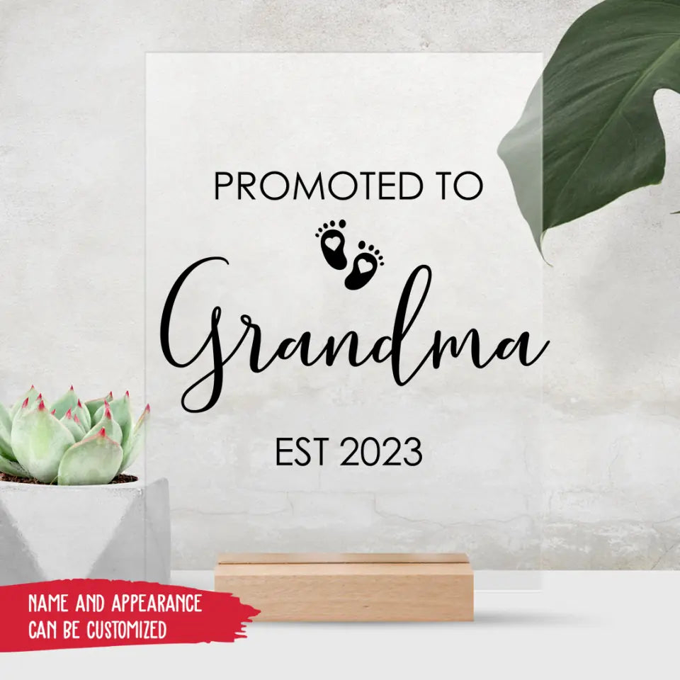 Acrylic glass -  Promoted To Grandma