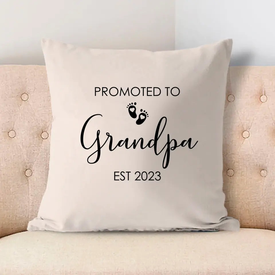 Pillow Case - Promoted To Grandpa