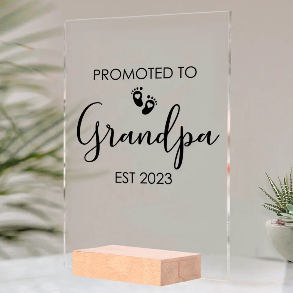 Acrylic glass - Promoted To Grandpa