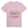 T-Shirt - Grandma With Flowers And Grandchildren