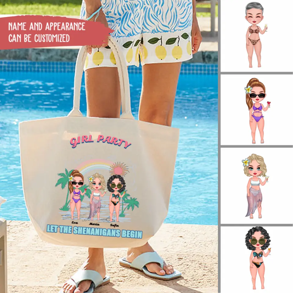 Beach Bag - Girl Party Let The Shenanigans Begin